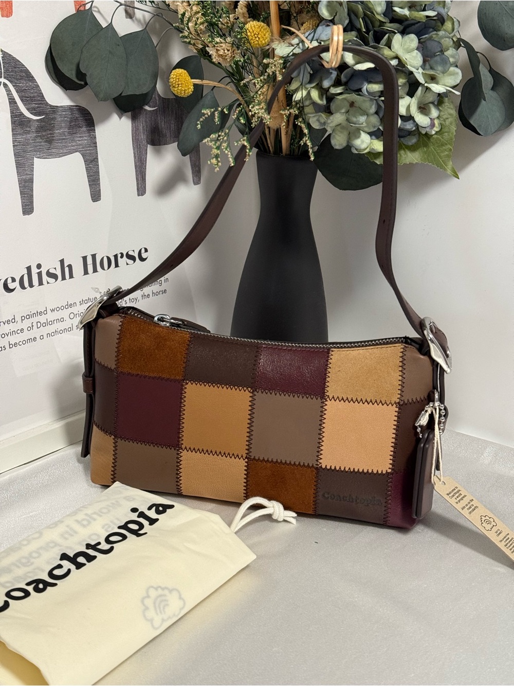 Coach CQP66 Alter/Ego Small Slouchy Shoulder Bag with dust bag